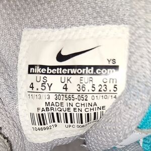 Nike White and Blue Athletic Shoes